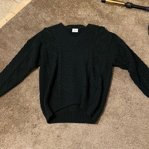 Aritzia dark green wool sweater